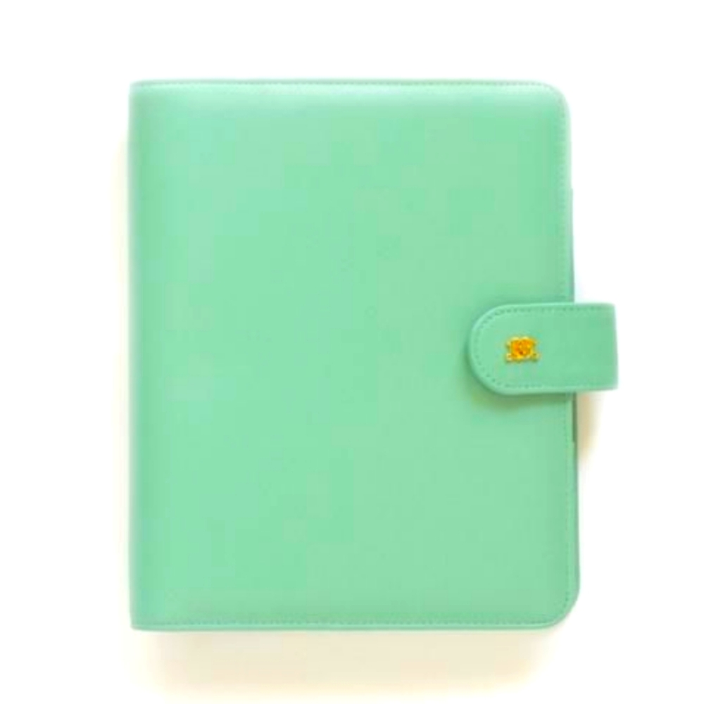 Day Designer Leather Teal Planner